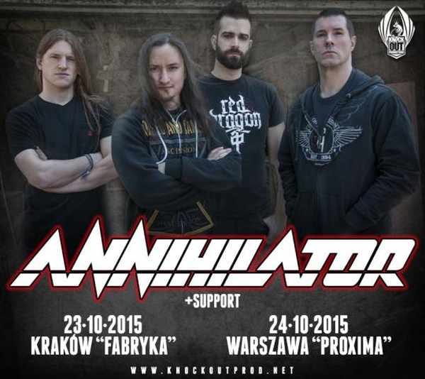 ANNIHILATOR koncert Polska 2015