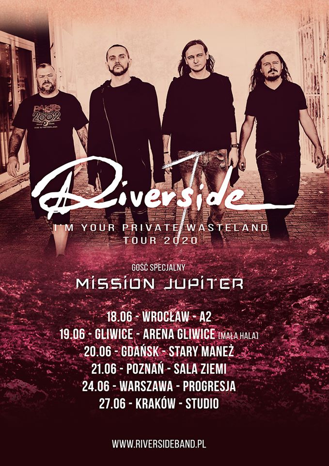 riverside I’m Your Private Wasteland Tour 2020 plakat poster