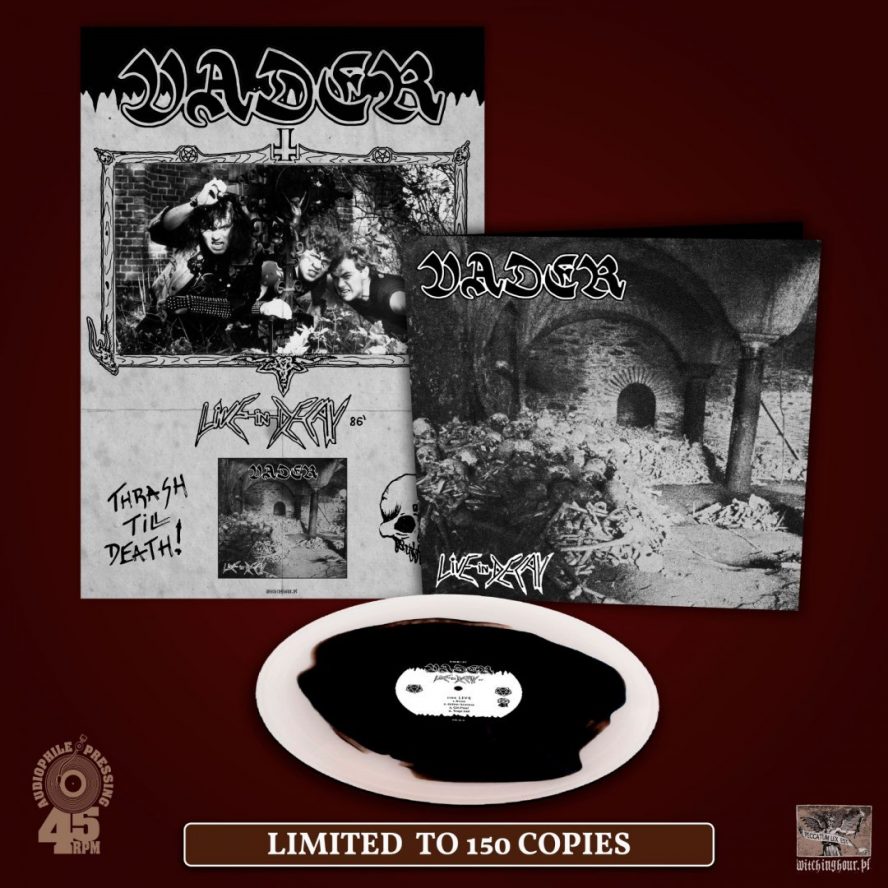 VADER -"LIVE IN DECAY" 12" black white marbled swirl