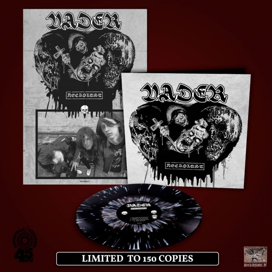 VADER -"NECROLUST" 12" black white splatter