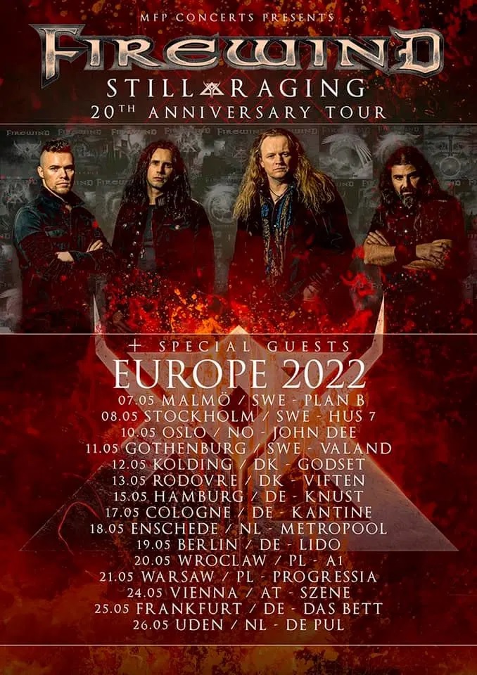 Firewind 2022 tour poster