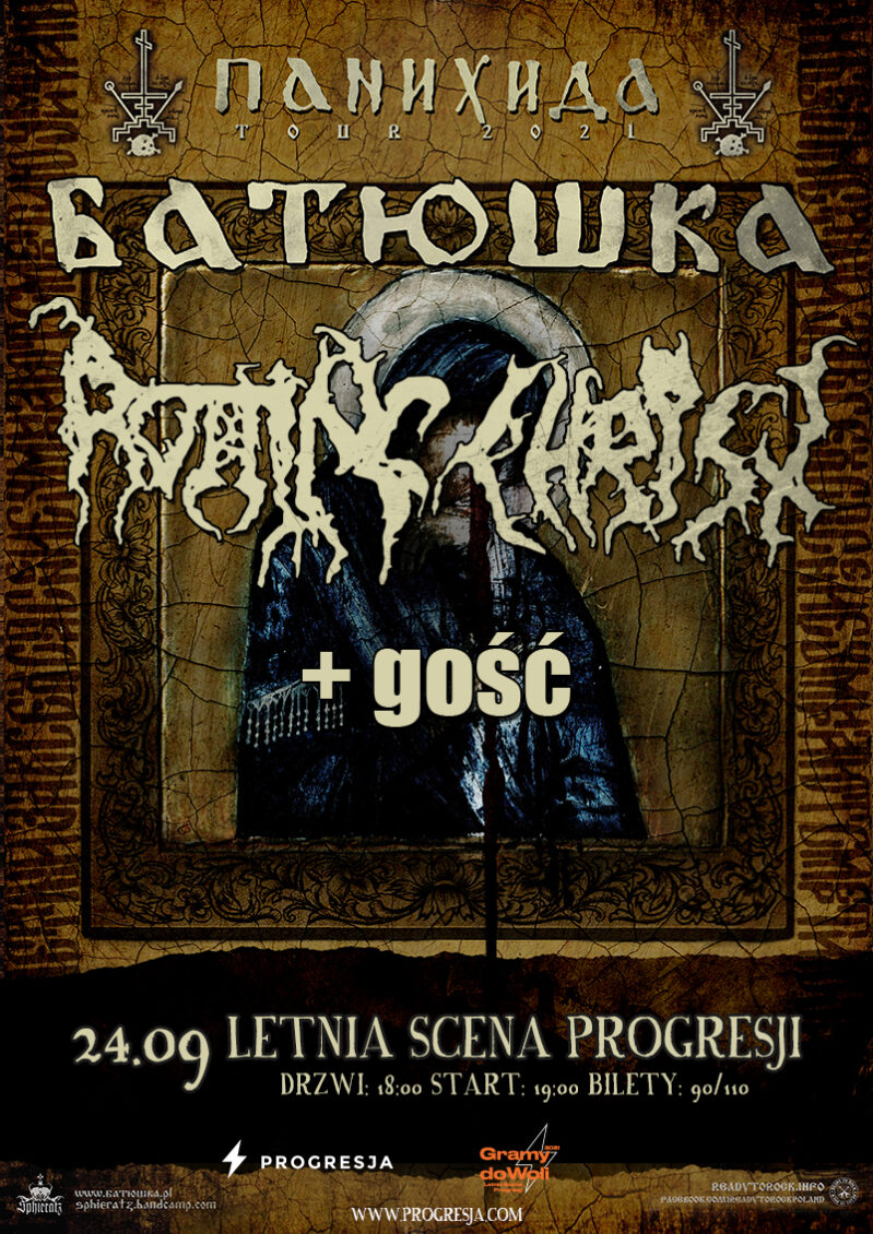 Batushka Rotting Christ Warszawa 2021 plakat poster