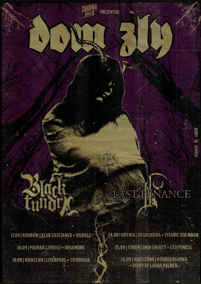 dom zły trasa koncertowa wrzesień 2021 plakat poster