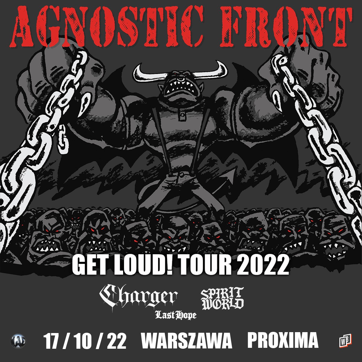 agnostic front warszawa 2022 koncert poster plakat