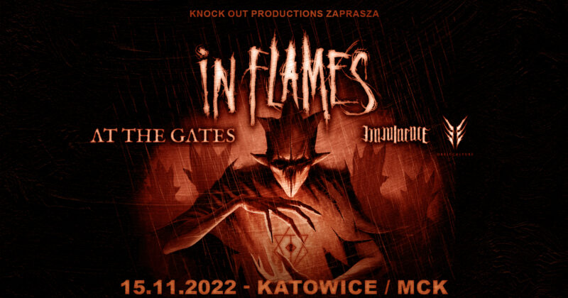 IN FLAMES / AT THE GATES koncert Katowice 2022 poster plakat