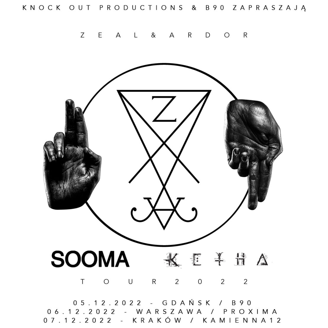 zeal & ardor koncert polska poland 2022 plakat poster