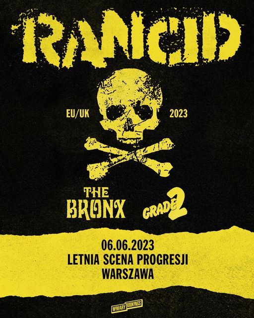 rancid koncert warszawa 2023 plakat poster