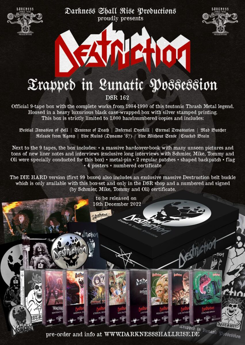 Destruction Trapped in Lunatic Possession tape box