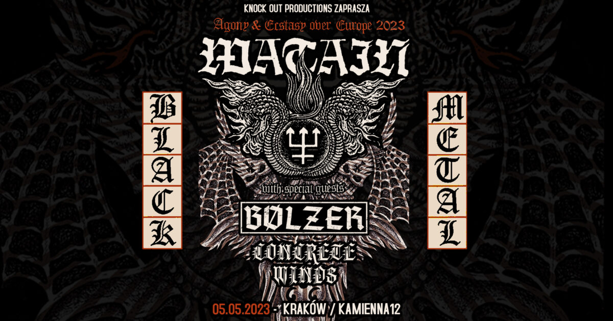 watain polska koncert kraków 2023 poster plakat