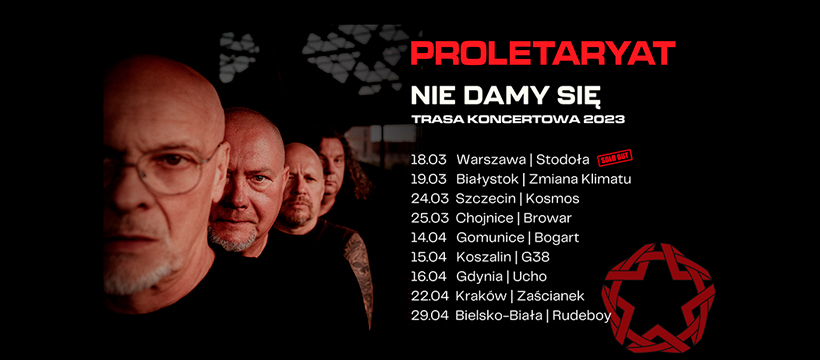 proletaryat trasa koncertowa polska 2023 plakat poster