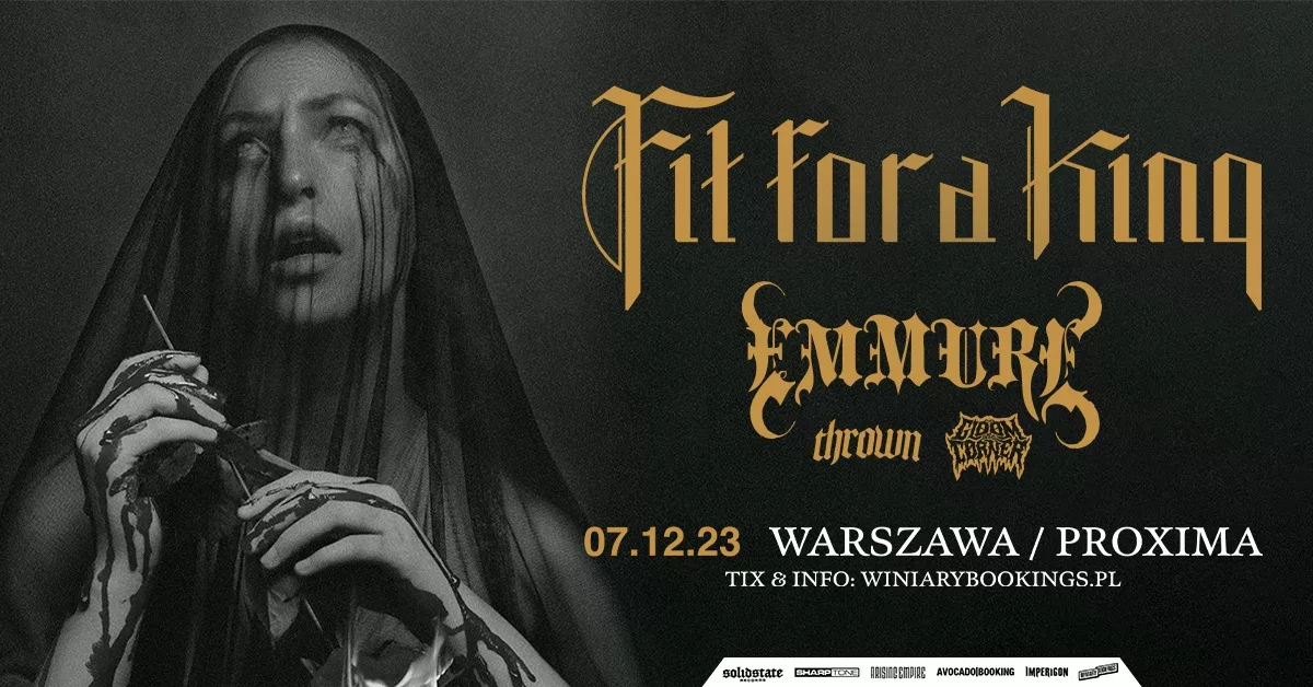 FIT FOR A KING KONCERT warszawa polska 2023 plakat poster