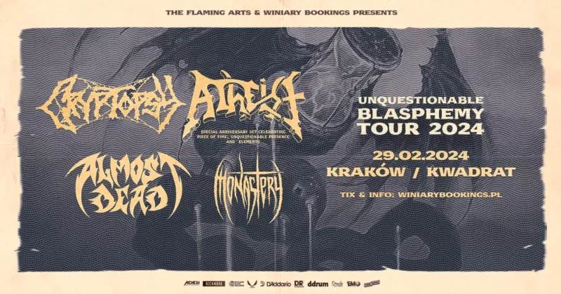 cryptopsy kraków 2024 plakat poster