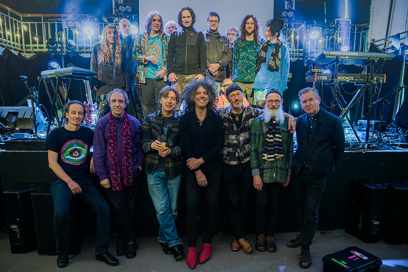 Ozric Tentacles i GONG wraz z ekipą techniczną w Summerhall - Edynburg 23.03.2024