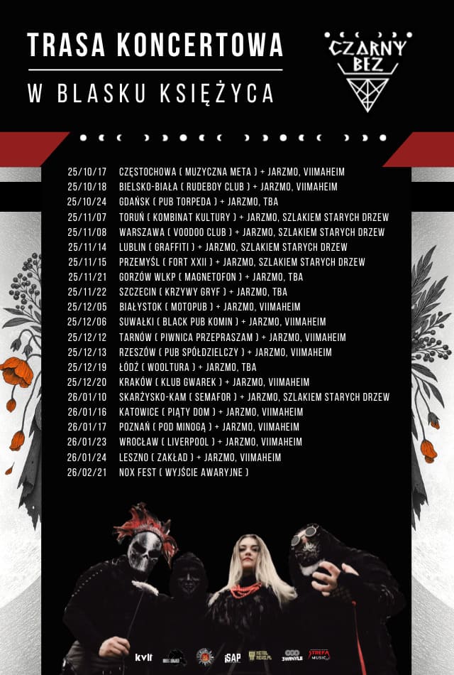 czarny bez W BLASKU KSIĘŻYCA - TRASA KONCERTOWA