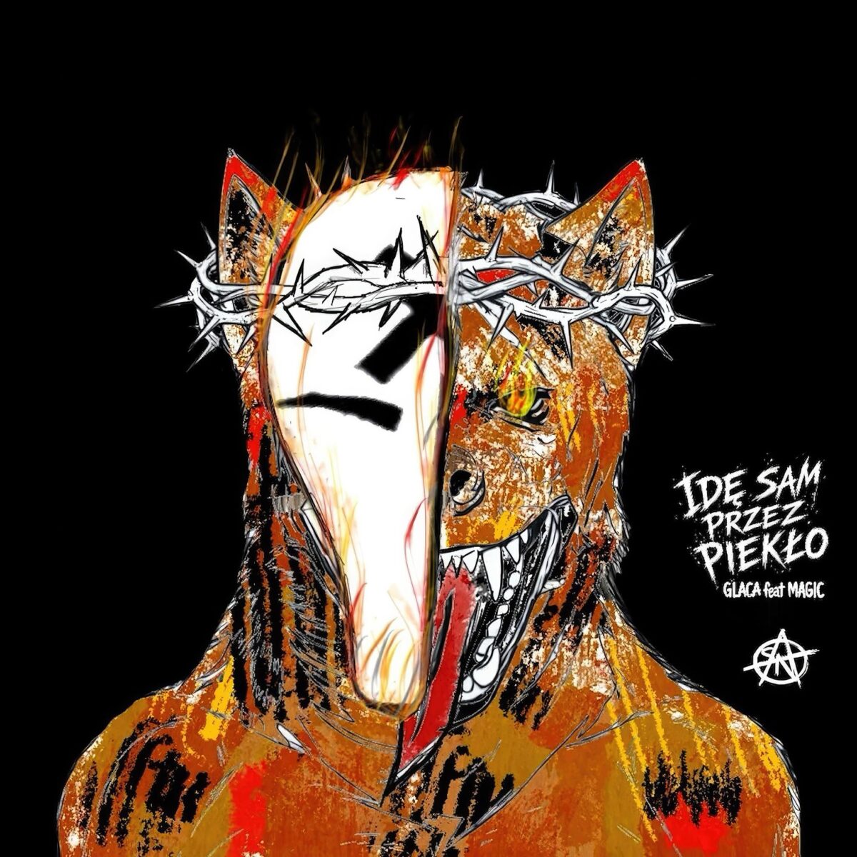 glaca feat. magic IDĘ SAM PRZEZ PIEKŁO single cover artwork - album IDIOTS 2026