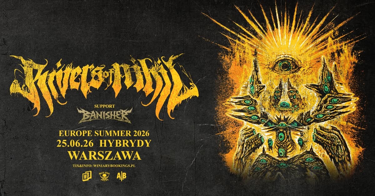 rivers of nihil + banisher koncert warszawa hybrydy 2026 plakat poster