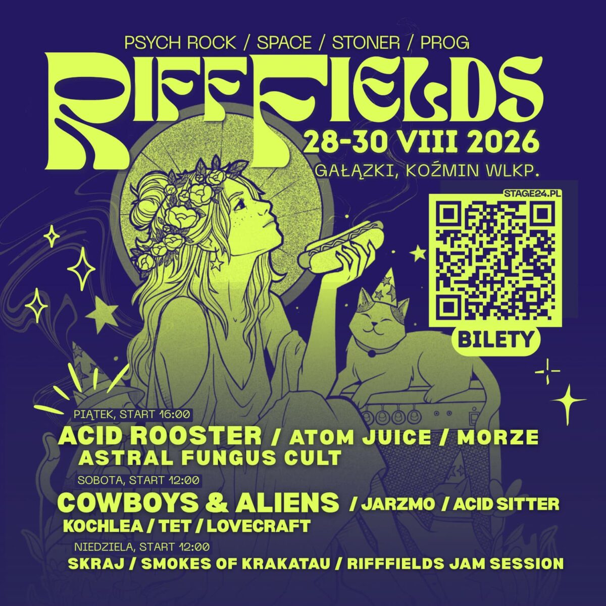 Plakat festiwalu RIFFFIELDS 2026 w Gałązkach