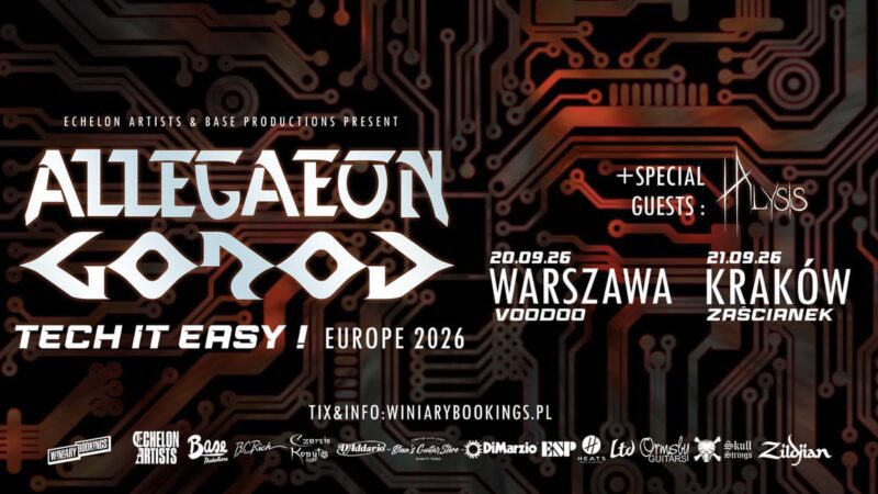 ALLEGAEON & GOROD koncerty polska 2026 plakat poster prostokąt