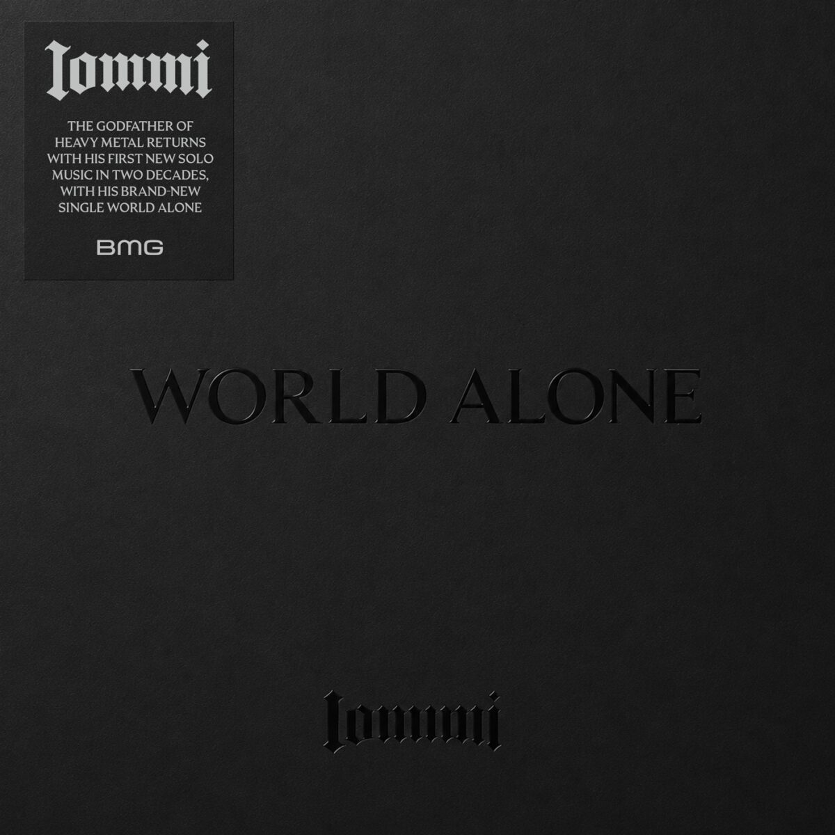 TONY IOMMI World Alone cover artwork